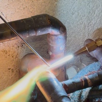 Brasage cuivre — travaux de plomberie CVC Marseille